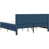  Okvir kreveta s madracem Plava 200 x 200 cm tkanina - Plava 200 x 200 cm | shoptok.hr