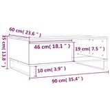 vidaXL Klubska mizica betonsko siva 90x60x35 cm inženirski les | Shoptok.si