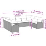  9-dijelni set kauča za vrt s jastučićima bež poli ratan | shoptok.hr