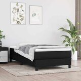  Krevet s oprugama i madracem crni 100 x 200 cm od tkanine | shoptok.hr