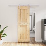 Furnova Drsna vrata s kompletom vodil 70x210 cm trdna borovina, (21945139) | Shoptok.si