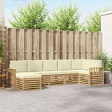  Set vanjskih sofa 7 pcs Bijela i krem | Shoptok.si