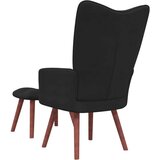  Stolica za opuštanje s osloncem za noge crna baršunasta | shoptok.hr