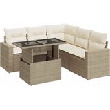 Maison Chic Seti vrtnega pohištva - Vrtna garnitura - Vrtni pohištvo set 6-delna z blazinami bež poli ratan, (21813614) | Shoptok.si