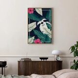  Slika - Sloth in the Tropics (1 Part) Vertical 40x60 U prirodnom drvenom okviru | shoptok.hr