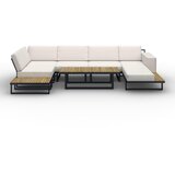 Bessagi Garden Lounge Garnitura Marla, Krem, Črna, Akacija, 4-Delno | Shoptok.si