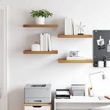 Polica na zidu 4 pcs Smeđa 50 x 23 x 4 cm Konstruirano drvo | Eponuda.com