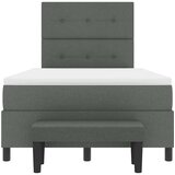  Krevet s opruga kutije Tamno siva 120 x 190 cm tkanina | shoptok.hr