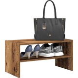 vidaXL Regal za čevlje zložljiva starinski les 60x30x30,5 cm Cene