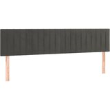 Maison Chic Posteljno vzglavje - Vzglavna omarica 2 kosa temno siv 90x5x78/88 cm žamet, (22077981) | Shoptok.si