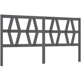  Uzglavlje za krevet sivo 206 x 4 x 100 cm od masivne borovine | shoptok.hr