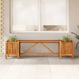  Vrtna klupa s 2 sadilice 150x30x40 cm masivno bagremovo drvo | shoptok.hr