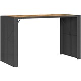  5-dijelni vrtni barski set s jastucima crni poliratana bagrem Crna 185 cm | shoptok.hr