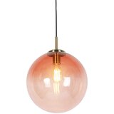 QAZQA Art deco viseča svetilka medenina z roza steklom 33 cm - Pallon Cene