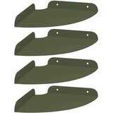  Ležeča polica s polico 4 pcs Oljčno zelena 18 x 18 x 2 cm, (5000307036) | Shoptok.si