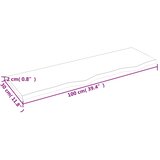  Kupaonska radna ploča 100x30x2 cm netretirano masivno drvo | shoptok.hr