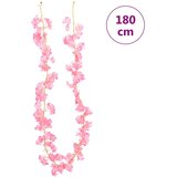  Božićni cvjetni vijenci 6 kom tamnoružičasti 180 cm | shoptok.hr