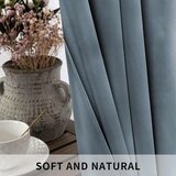 YSTYLE 2x 300×140cm Žametne 100 % zatemnitvene termo zavese z rinkami | Shoptok.si