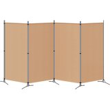  4-panelni pregradni zid Bež 346 x 180 cm Tkanina | shoptok.hr