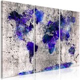  Slika - World Map: Ink Blots (3 Parts) 120x80 Cijene