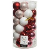 Decoris Novogodišnji ukrasi za jelku 37/1 roze-bele Cene