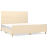  Posteljni okvir z vzglavjem krem 180x200 cm blago, (20794961) | Shoptok.si