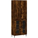 Maison Chic Visoka Komoda - Predalnik dimljen hrast 69,5x34x180 cm inženirski les, (21719330) Cene
