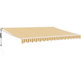 Maison Chic Avtomatsko zložljiva tenda - Senčniki rumena in bela 4x3 m, (22039083) | Shoptok.si