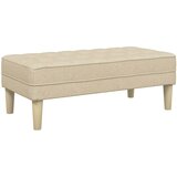  Klupa s jastukom Krema 113 x 57 x 39 cm tkanina | shoptok.hr