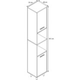 MID.YOU Visoka Omara Landos, Bela, Antracit | Shoptok.si