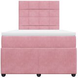 Box spring krevet s madracem ružičasti 120 x 200 cm baršunasti | shoptok.hr