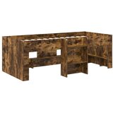  Kreveta za visoko spavanje djece 2 pcs Dimljeni hrast - Dimljeni hrast 100 x 200 cm | shoptok.hr
