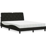 vidaXL Krevet s madracem crni 120 x 200 cm od tkanine | shoptok.hr