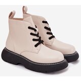Boto Insulated Women's Platform Boots Lace-up Light Beige Harmine | shoptok.hr