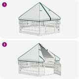  Ograda za Pse s 6 Panoa Bijela 179 x 151 x 114 cm Plastika | shoptok.hr