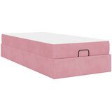  Okvir kreveta s madracem 2 pcs Ružičasta Baršun | shoptok.hr