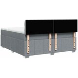  Krevet s oprugama i madracem svjetlosivi 200 x 200cm od tkanine | shoptok.hr