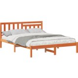  Konstrukcija postelje z vzglavjem Voskast rjav 150 x 200 cm, (5000126651) | Shoptok.si