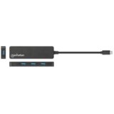 Manhattan usb-c hub 4port 164924 3.2 G1/5Gbps/Crni | Eponuda.com