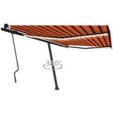  Tenda na ručno uvlačenje LED 400 x 300 cm narančasto-smeđa | shoptok.hr