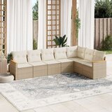 7-dijelni set vrtnih sofa od poliratana s jastucima bež | shoptok.hr