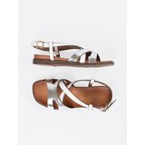 Sergio Leone s flat white sandals | Shoptok.si