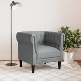  Fotelja Chesterfield svijetlosiva od tkanine | Eponuda.com