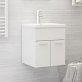 vidaXL Omarica za umivalnik visok sijaj bela 41x38,5x46 cm iverna pl. | Shoptok.si