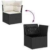  12-dijelni set vrtnih sofa od poliratana s jastucima crni | shoptok.hr