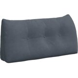 vidaXL Poglavni vzglavnik Temno siva 100 x 24 x 50 cm Žamet, (5000277951) | Shoptok.si