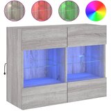  Zidni TV ormarić s LED svjetlima boja hrasta 78,5x30x60,5 cm Smeđa | Shoptok.si