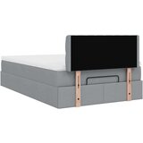  Otomanski krevet s madracem svijetlosivi 120x200 cm tkanine | shoptok.hr