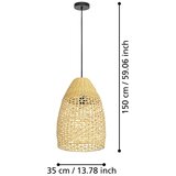 Eglo 390237 - visilica na sajli sambucona 1xE27/40W/230V prečnik 35 cm bambus | Eponuda.com