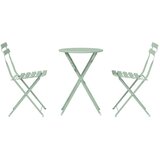  Sklopivi bistro set 3 pcs Morska pjena Čelik | shoptok.hr